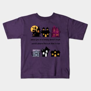 Lonely Ghost Town Halloween Morgan Wallen Kids T-Shirt